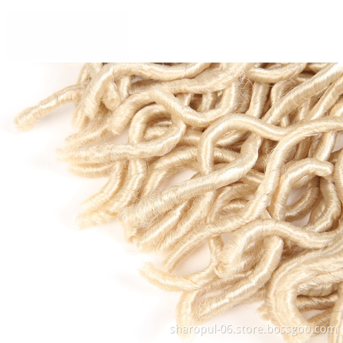 20 inch Wavy Goddess Faux Locs Crochet Synthetic Braiding Hair Soft Curly Faux locs